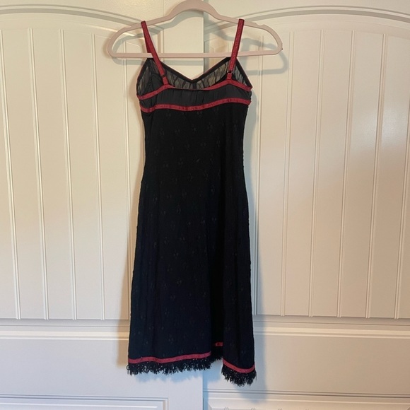 90’s y2k Betsey Johnson black and maroon vintage slip dress size small petite - Picture 5 of 9